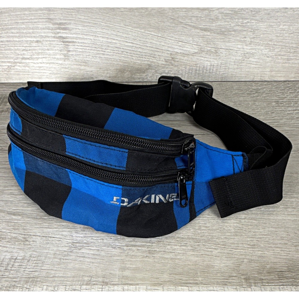 Dakine Blue Black Plaid Hip Pack Waist Bag Fanny Pack Outdoor Hiking Y2K